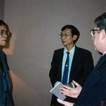 OPCC life member Jim Pringle interviews a young Cambodian Prime Minister Hun Sen.