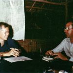 Former Khmer Rouge head Khieu Samphan is interviewed by OPCC life member Jim Pringle.